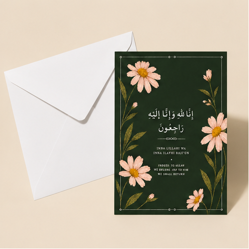 "Inna Lillahi Wa Inna Ilayhi Raji'un" Loss Sympathy Card