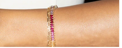 Ramadan Rainbow Bracelet - 18k Gold Plated Tennis Bracelet